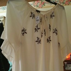 NEW WITH TAGS ivory LANE BRYANT blouse